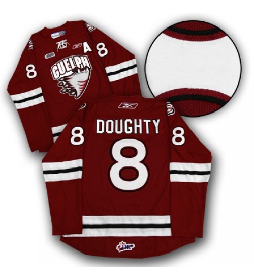 Custom OHL Guelph Storm 2009-Pre Drew Doughty Hockey Jersey Road Red